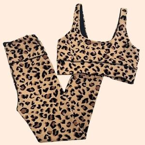 IVL Collective leopard print set - Size 10 top, size 8 bottom